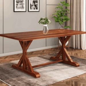 Mindy 6 Seater Dining Table (Honey Finish)