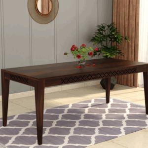 Cambrey 8 Seater Dining Table (Walnut Finish)