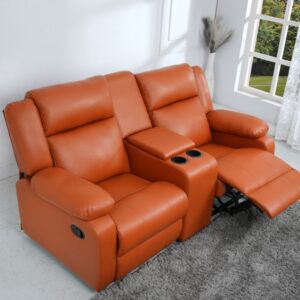 The Desired Comfort Leatherette Manual Recliner Snugheaven - Brown