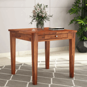 Mcbeth 2 Seater Dining Table With Storage (Honey Finish)