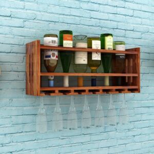 Elanor Wine Rack (Teak Finish)