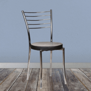 Bonanza Set of 2 Black PU Chrome Plated Visitor Chair