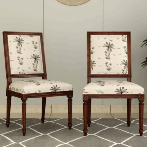 Shell Without Arm Dining Chair - Set of 2 (Cream Tropical)