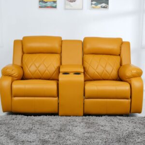 The Desired Comfort Relaxyard Leatherette Manual Recliner - Mustard