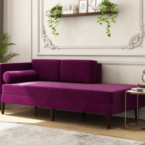 Michael Chaise Lounge (Velvet, Mulberry Pink)