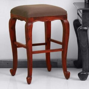 Logan Brown Solid Wood Bar Stool In Honey Oak Finish