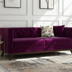 Berlin 3 Seater Sofa (Velvet, Mulberry Pink)