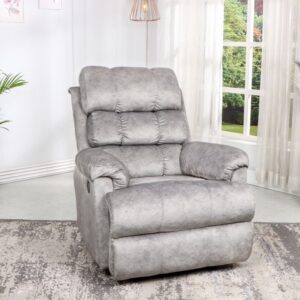 The Desired Comfort Hushpuppy Leatherette Manual Recliner - Grey Write a review